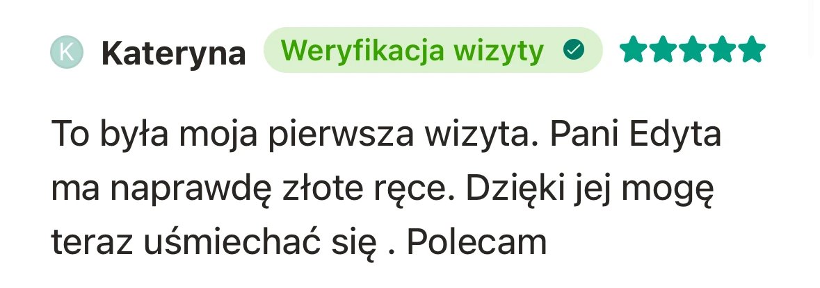 Opinia pacjentki