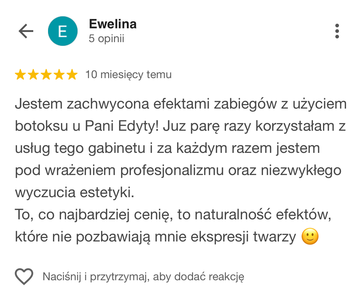 Opinia pacjentki