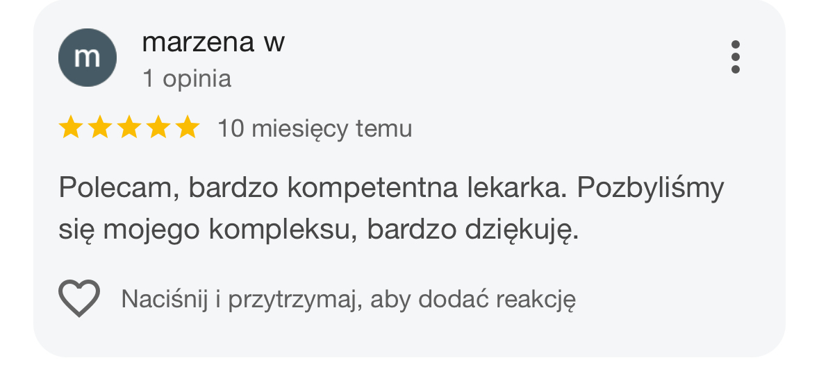 Opinia pacjentki