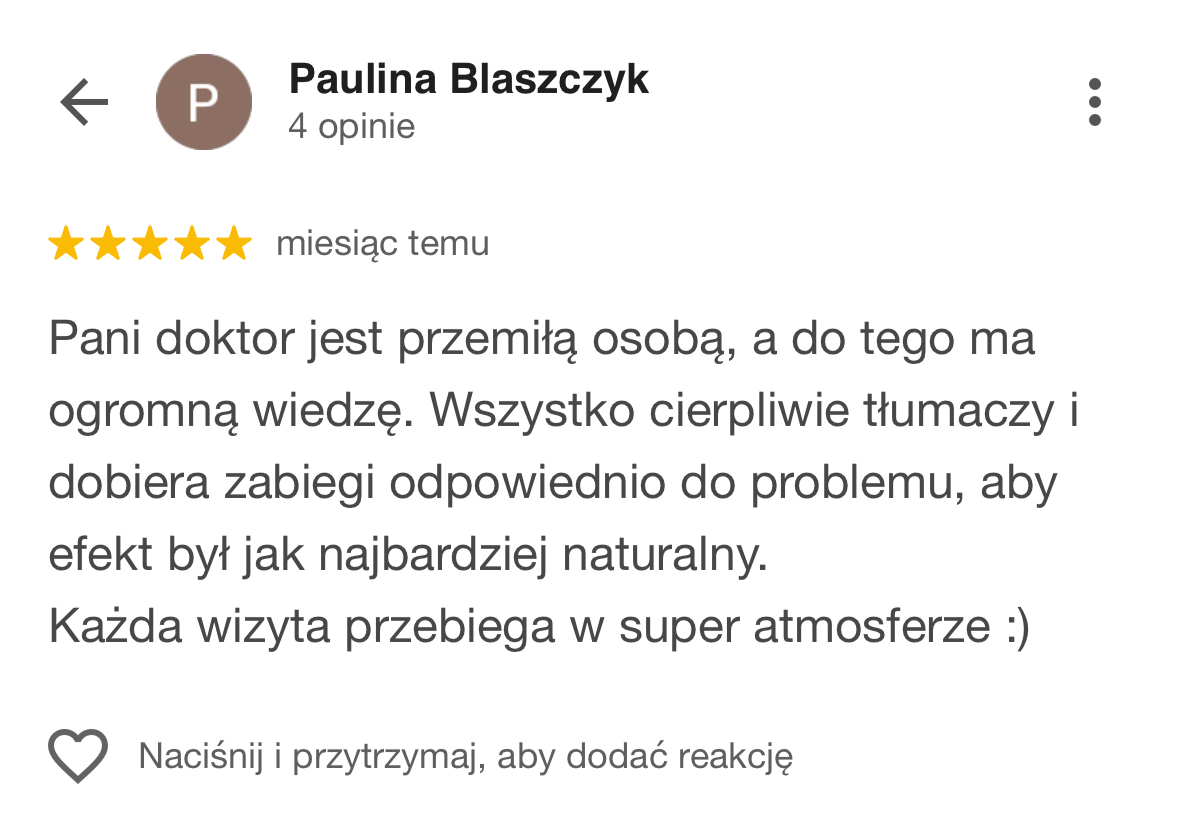 Opinia pacjentki