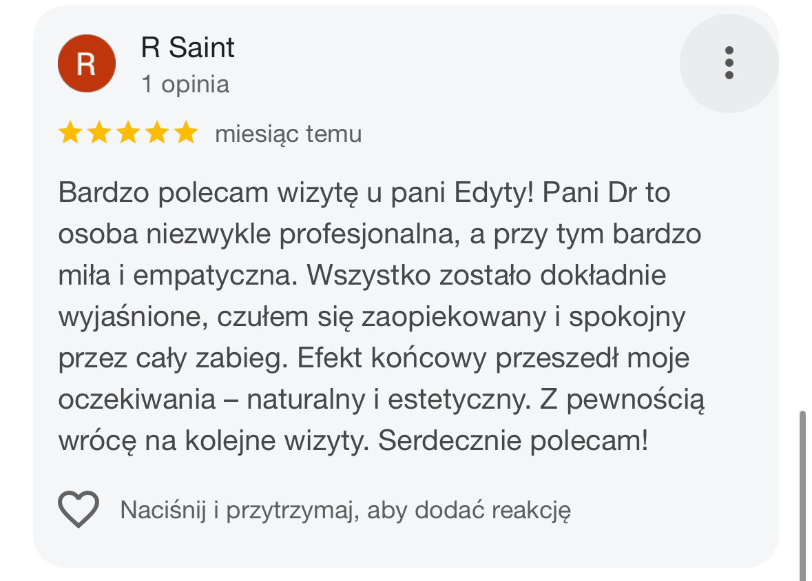 Opinia pacjentki